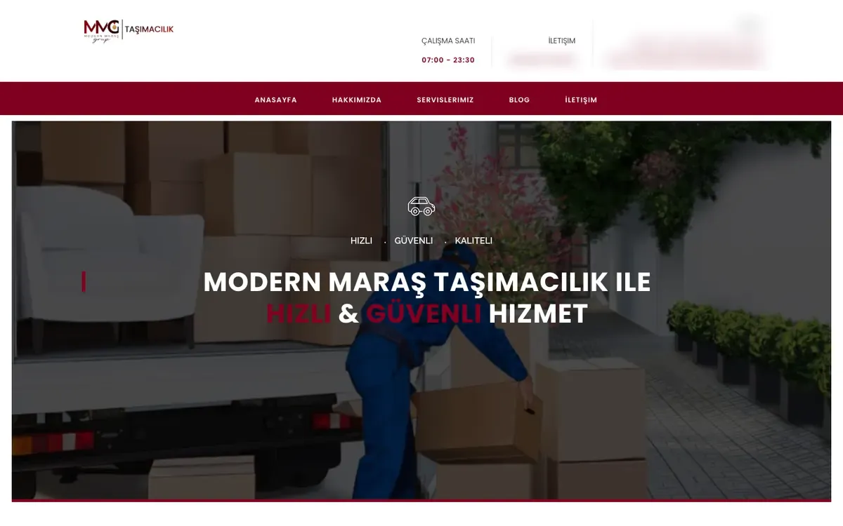 Modern Maraş Taşımacılık — Webin Agency referansı